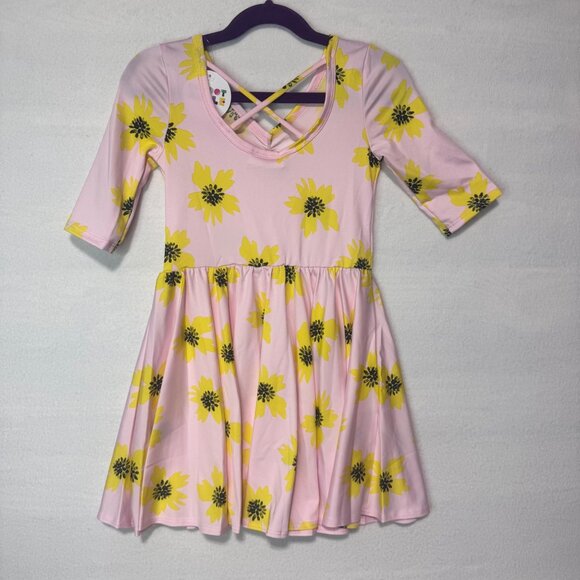 Dotdotsmile Dress Size 5/6 Pink with Sunflowers New with Tags - Picture 5 of 6